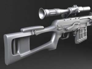 SWD Dragunov Sniper Rifle 3D Model