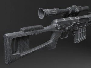 SWD Dragunov Sniper Rifle 3D Model