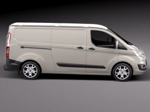 Transit Custom Van LWB 2013 3D Model