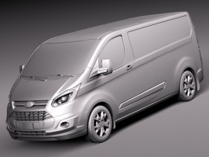 Transit Custom Van LWB 2013 Modèle 3D