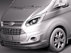 Transit Custom Van LWB 2013 Modèle 3D