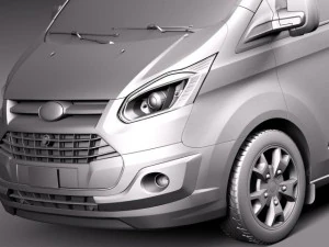 Transit Custom Van LWB 2013 3D Model