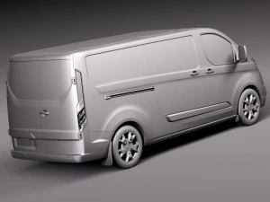 Transit Custom Van LWB 2013 3D Model