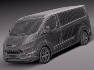 Transit Custom Van LWB 2013 Modèle 3D