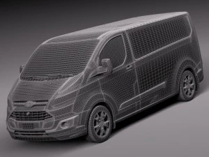 Transit Custom Van LWB 2013 3D Model