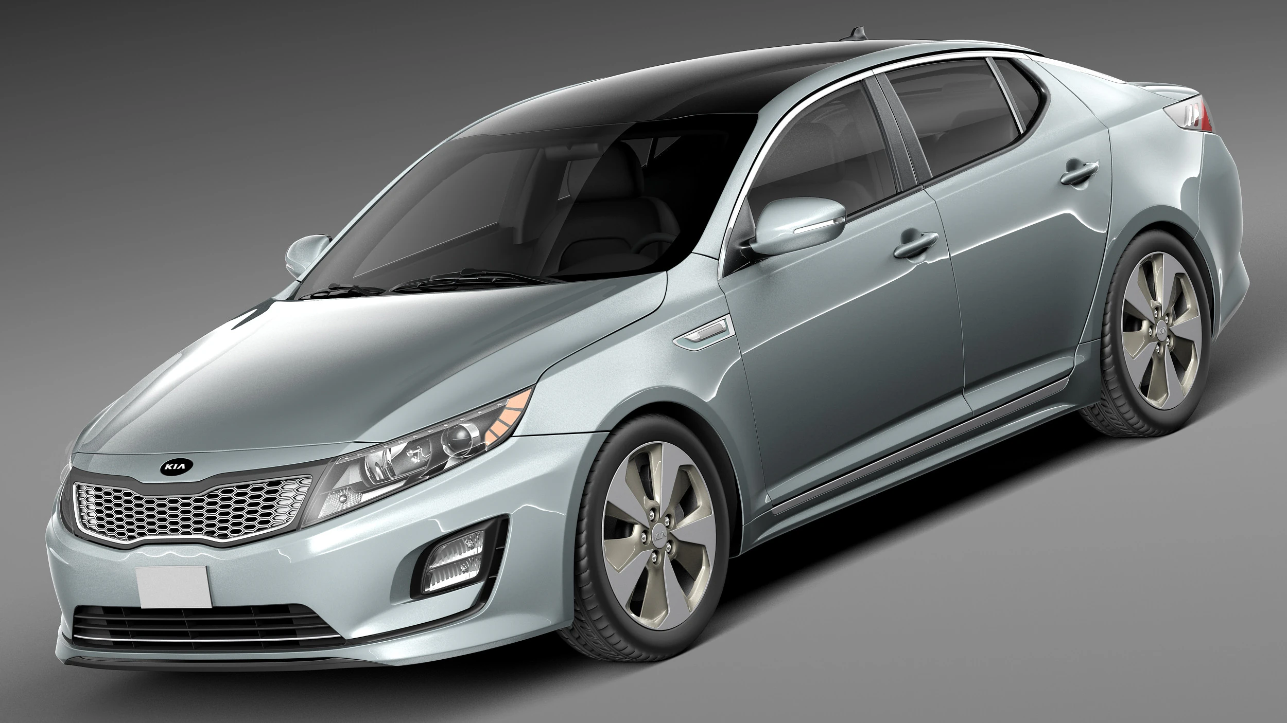Kia Optima Hybrid 2014 3D Model .c4d .max .obj .3ds .fbx .stl .blend