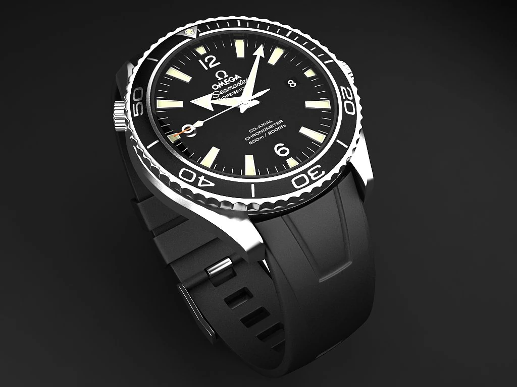 Omega Seamaster Planet Ocean 3D Model .c4d .max .obj .3ds .fbx .stl .blend 