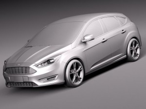 Focus 5-door Hatchback 2015 3D-Modell