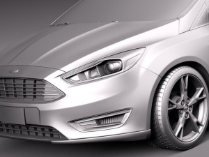 Focus 5-door Hatchback 2015 3D-Modell