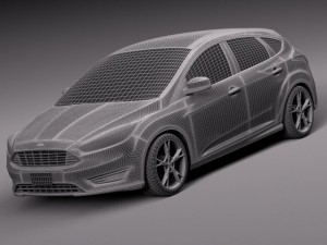 Focus 5-door Hatchback 2015 3D-Modell