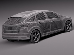 Focus 5-door Hatchback 2015 3D-Modell