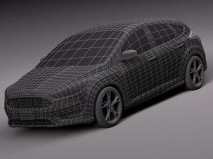 Focus 5-door Hatchback 2015 3D-Modell