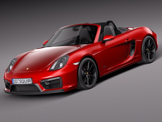 Porsche Boxster GTS 2015 3D Model .c4d .max .obj .3ds .fbx .stl .blend 