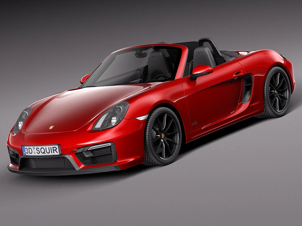 Porsche Boxster GTS 2015 3D Model .c4d .max .obj .3ds .fbx .stl .blend