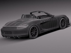 Porsche Boxster GTS 2015 3D Model