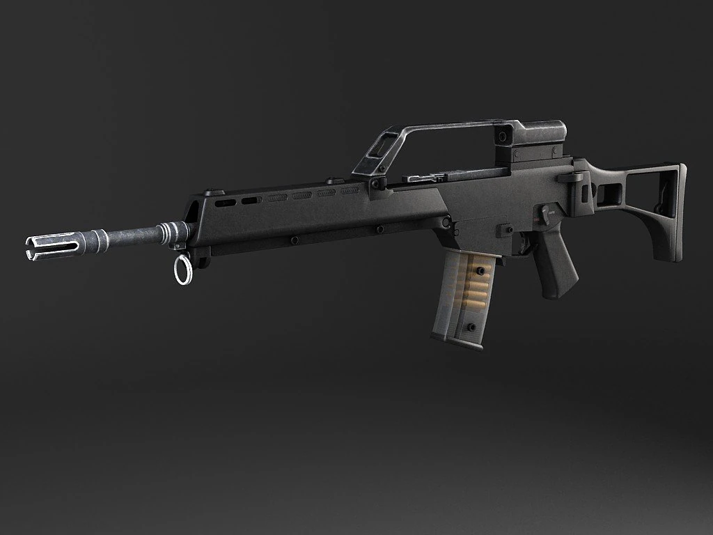 Heckler Koch G36 Assault Rifle 3D Model .c4d .max .obj .3ds .fbx .stl .blend 