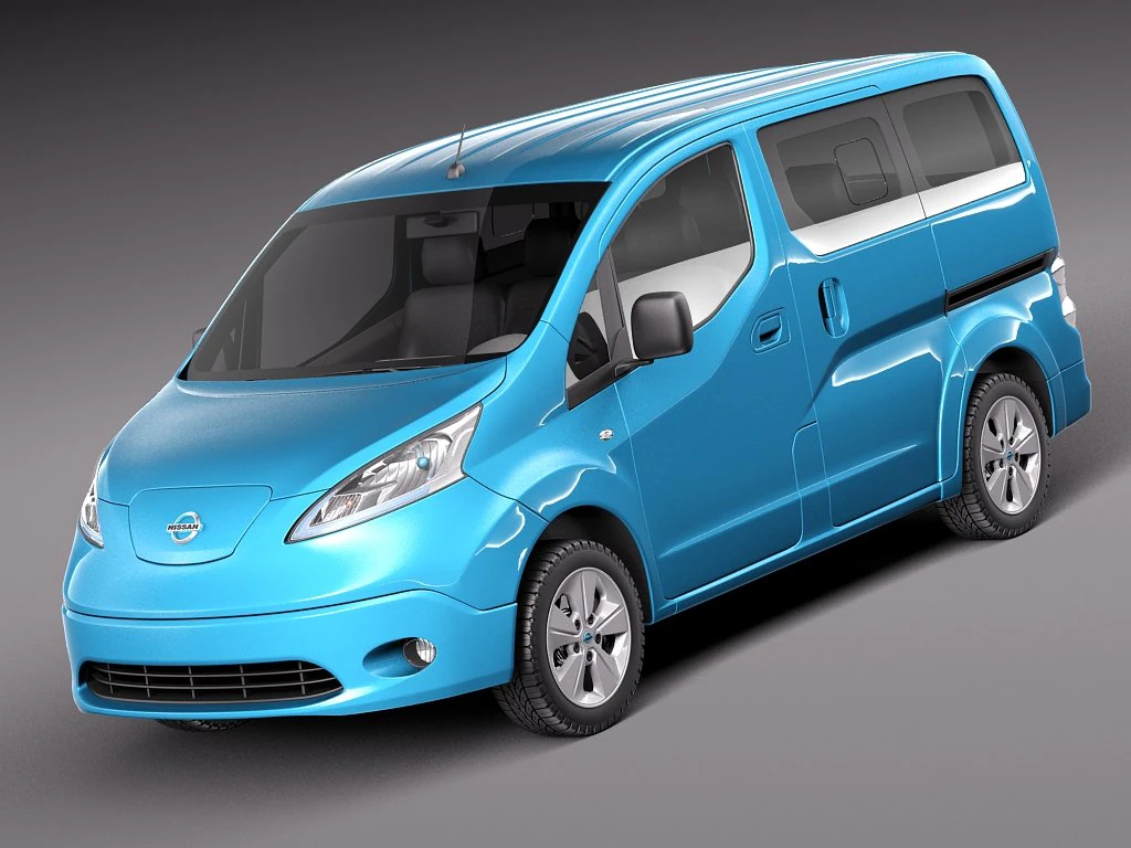 Nissan E-NV200 2015 3D Model .c4d .max .obj .3ds .fbx .stl .blend 