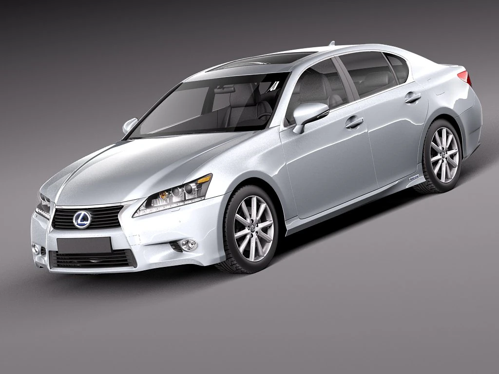 Lexus GS 300H 2014 3D Model .c4d .max .obj .3ds .fbx .stl .blend 