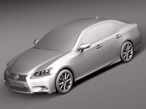 Lexus GS 300H 2014 3D Model