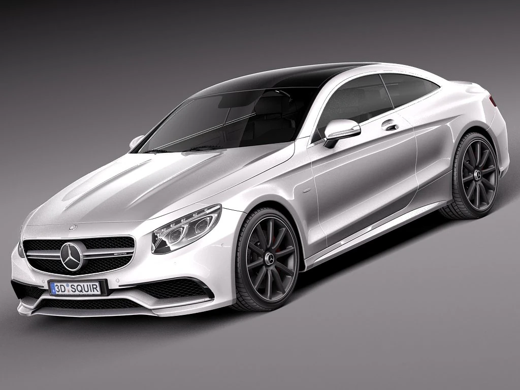 Mercedes-Benz S63 AMG Coupe 2015 3D Model .c4d .max .obj .3ds .fbx .stl .blend