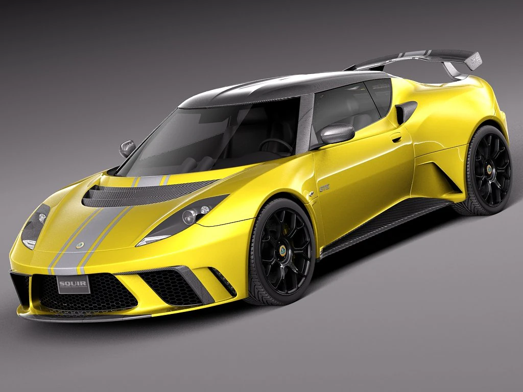 Lotus Evora GTE 2012 3D Model .c4d .max .obj .3ds .fbx .stl .blend 