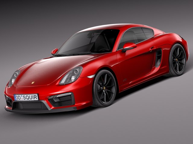 Porsche Cayman GTS 2014 Model 3D .c4d .max .obj .3ds .fbx .stl .blend 
