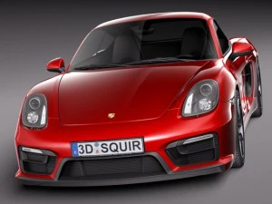 Porsche Cayman GTS 2014 3D Model