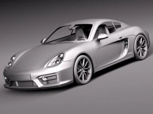 Porsche Cayman GTS 2014 3D Model
