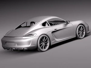 Porsche Cayman GTS 2014 3D Model
