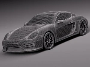 Porsche Cayman GTS 2014 3D Model