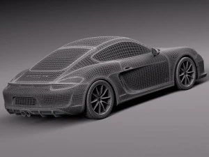Porsche Cayman GTS 2014 3D Model