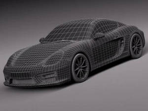 Porsche Cayman GTS 2014 3D Model
