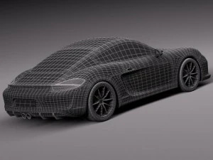 Porsche Cayman GTS 2014 3D Model
