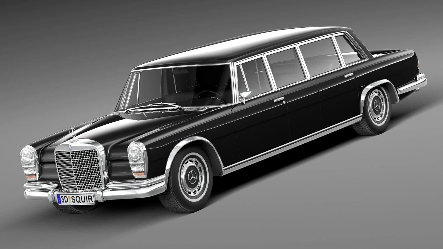Mercedes-Benz 600 W100 Pullman 1963-1981 3D Model .c4d .max .obj .3ds .fbx .stl .blend 