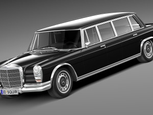 Mercedes-Benz 600 W100 Pullman 1963-1981 3D Model
