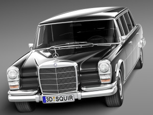 Mercedes-Benz 600 W100 Pullman 1963-1981 3D मॉडल
