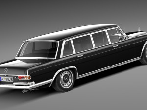 Mercedes-Benz 600 W100 Pullman 1963-1981 3D मॉडल