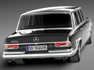 Mercedes-Benz 600 W100 Pullman 1963-1981 3D मॉडल
