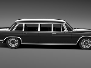 Mercedes-Benz 600 W100 Pullman 1963-1981 3D मॉडल