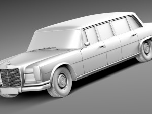 Mercedes-Benz 600 W100 Pullman 1963-1981 3D मॉडल
