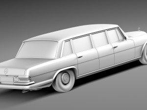 Mercedes-Benz 600 W100 Pullman 1963-1981 3D मॉडल