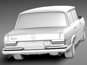 Mercedes-Benz 600 W100 Pullman 1963-1981 3D मॉडल