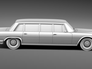 Mercedes-Benz 600 W100 Pullman 1963-1981 3D मॉडल