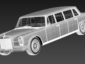 Mercedes-Benz 600 W100 Pullman 1963-1981 3D मॉडल