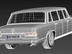 Mercedes-Benz 600 W100 Pullman 1963-1981 3D मॉडल