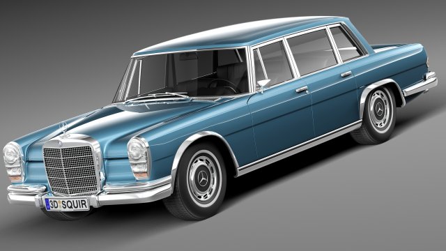 Mercedes-Benz 600 W100 1963-1981 Model 3D .c4d .max .obj .3ds .fbx .stl .blend 