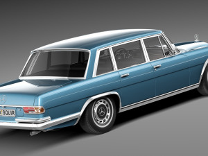 Mercedes-Benz 600 W100 1963-1981 Model 3D