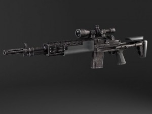 M14 EBR Sniper Rifle Model 3D