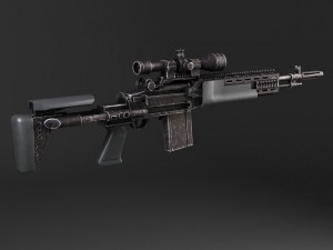 M14 EBR Sniper Rifle Modello 3D