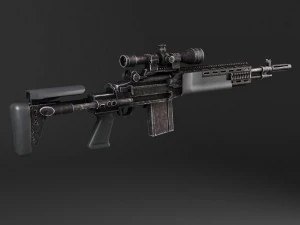 M14 EBR Sniper Rifle 3D Model